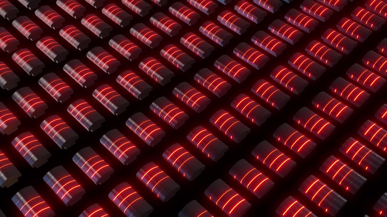 Abstract Futuristic Glowing Cylinders