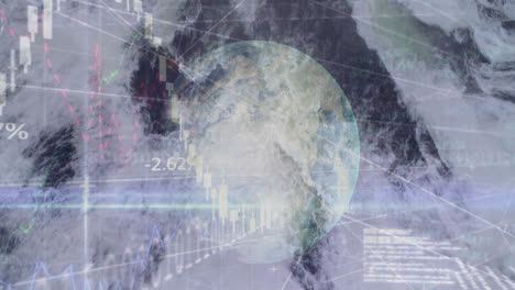 Animación-De-Gráficos-Y-Datos-Financieros-Sobre-El-Mundo-Y-El-Mar.