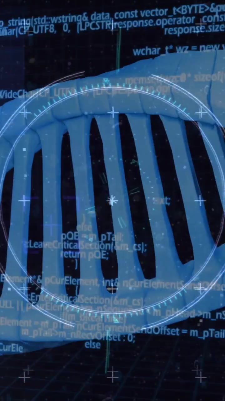 Animation of dna strand over data processing