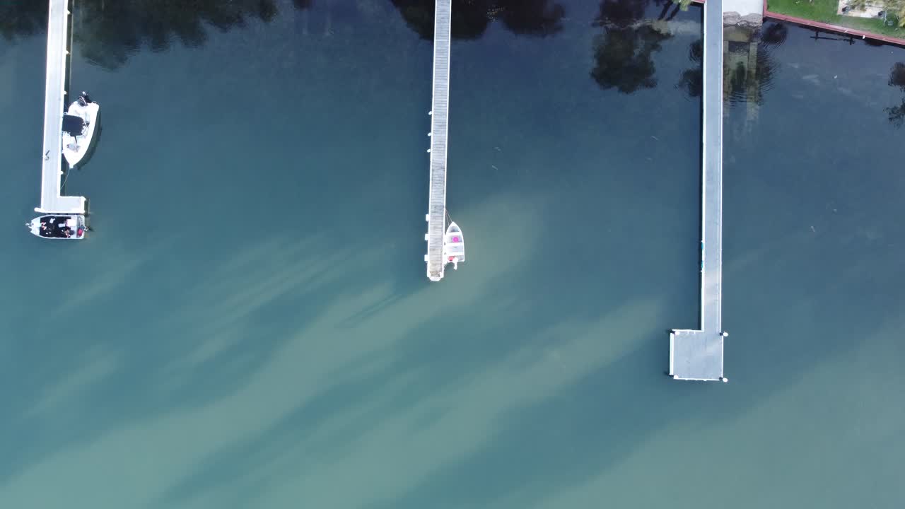 punto de vista de pájaro aéreo de la orilla del lago