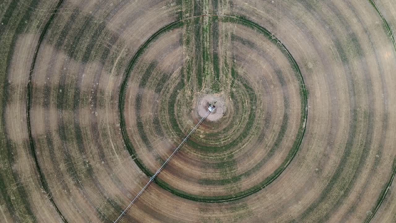 Circular Fields With Center Pivot Irrigation In Green River, Emery County, Utah, USA