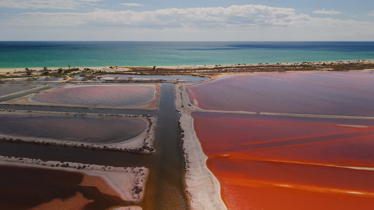 Aerial View of Salt Ponds and Coastline