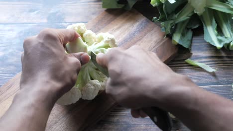 how to cut a cauliflower