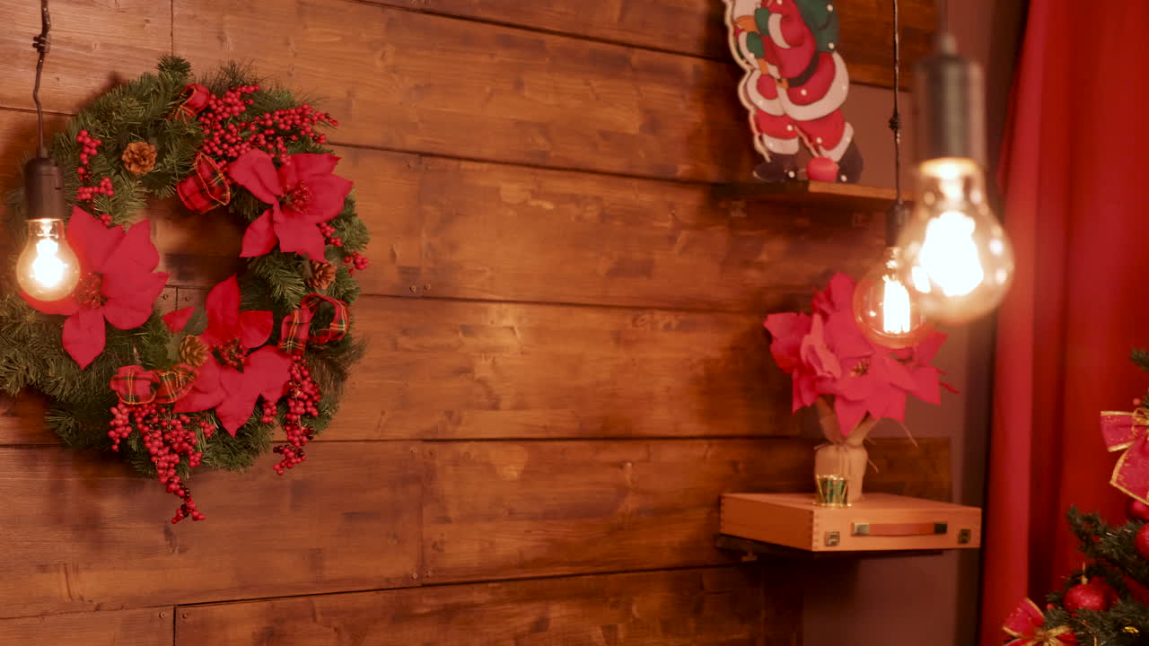 Christmas Decoration with Lights and Wreath