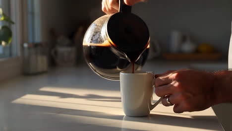 pouring coffee
