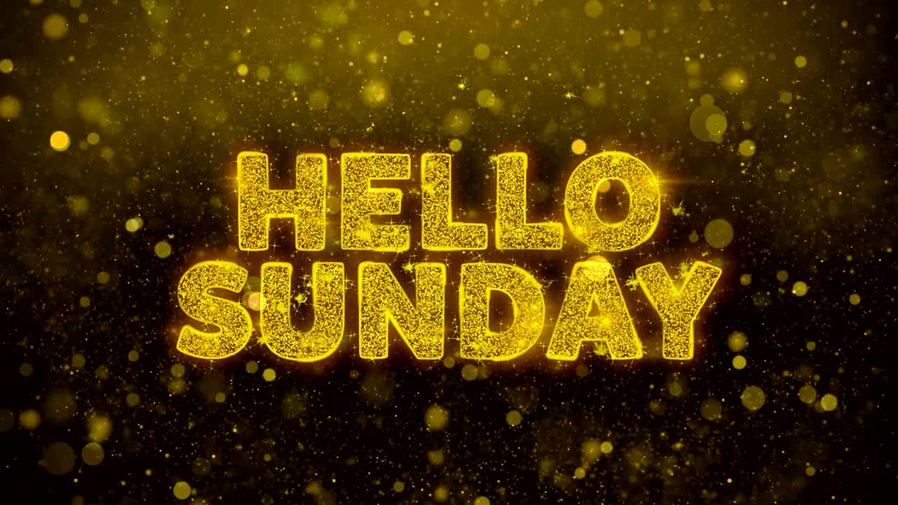 골든 글리터 샤인 입자 애니메이션에 대한 일요일 문자 안하세요.