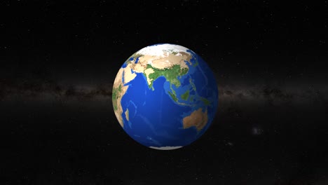 animation zooms from earth to qatar location