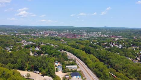 Drone footage of highway