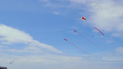 tourists flying kites at brenton point in newport rhode island