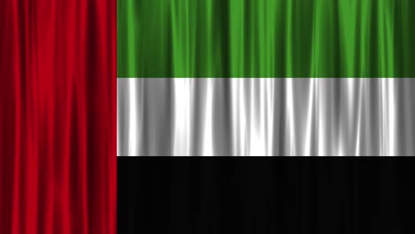 the united arab emirates national flag (loopable)