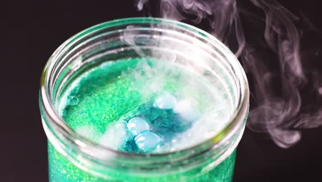 cool chemical reaction experiment in a jar