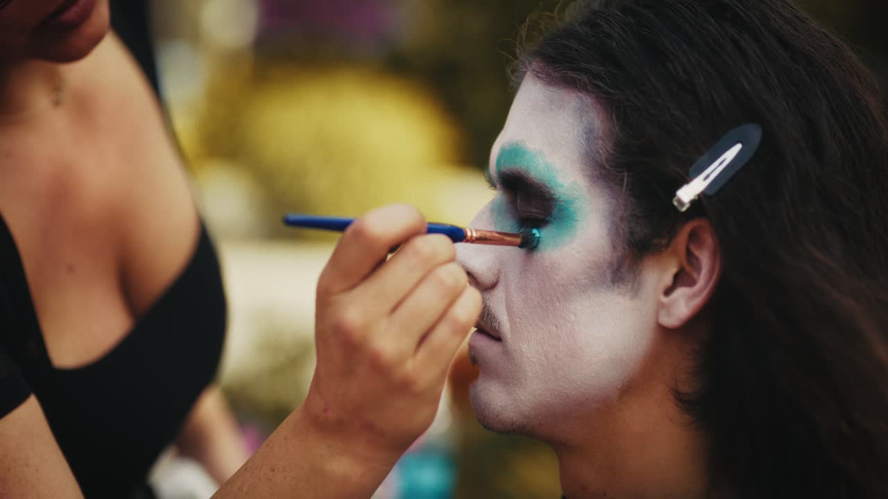 Applying Zombie Makeup