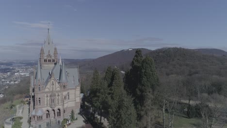 drachenfels schlossdrachenburg drone dragon castle (bonn - königswinter) siebengebirge