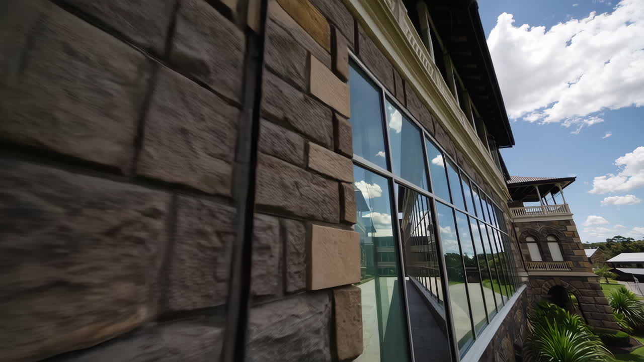 Exterior of a Large Stone Building