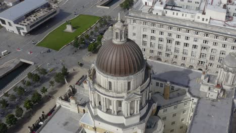 drone shot orbiting three graces 03