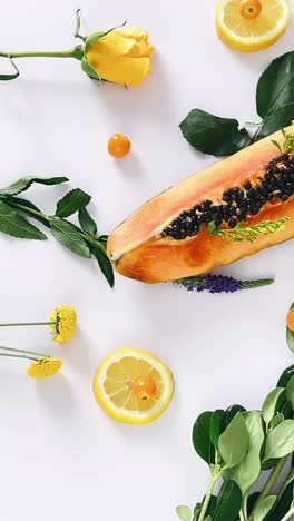 fresh fruit and vegetable arrangement