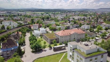 drone shot over the city bã¼lach