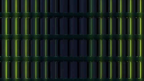 dark green geometric grid with neon lights