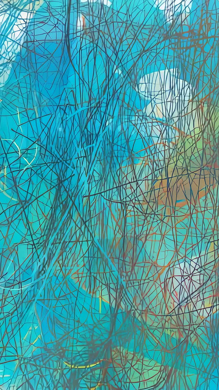 Vertical video: Looping scribbled lines weaving across digital canvas, creating even texture
