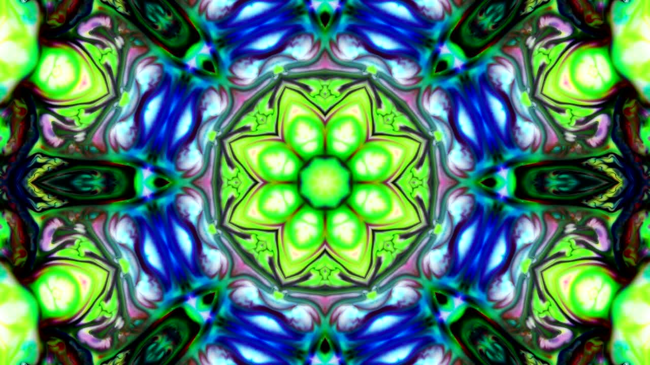 칼레이도스코프 운동: 기하학적 원과 별 모양