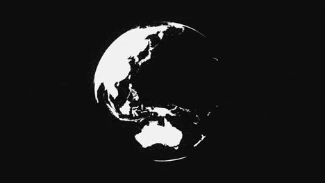un globo 3d blanco contra un fondo negro
