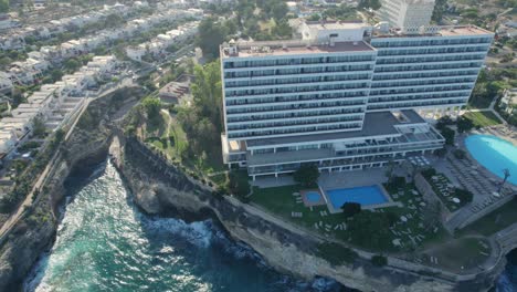 fabulous hotel complex nestled on the shores of the balearic sea, in the mediterranean sea, in mallorca