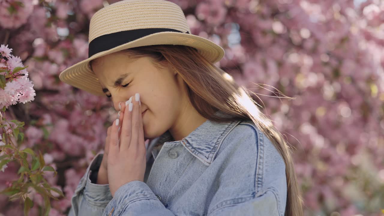 Teenage Girl Suffering from Seasonal Allergies