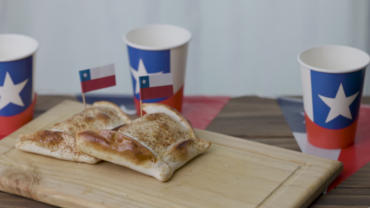 피에스타 패트리아스 칠레 파나다와 칠레의 발을 꺼내고