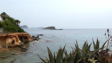 beautiful view of the es canar coast on the island of ibiza