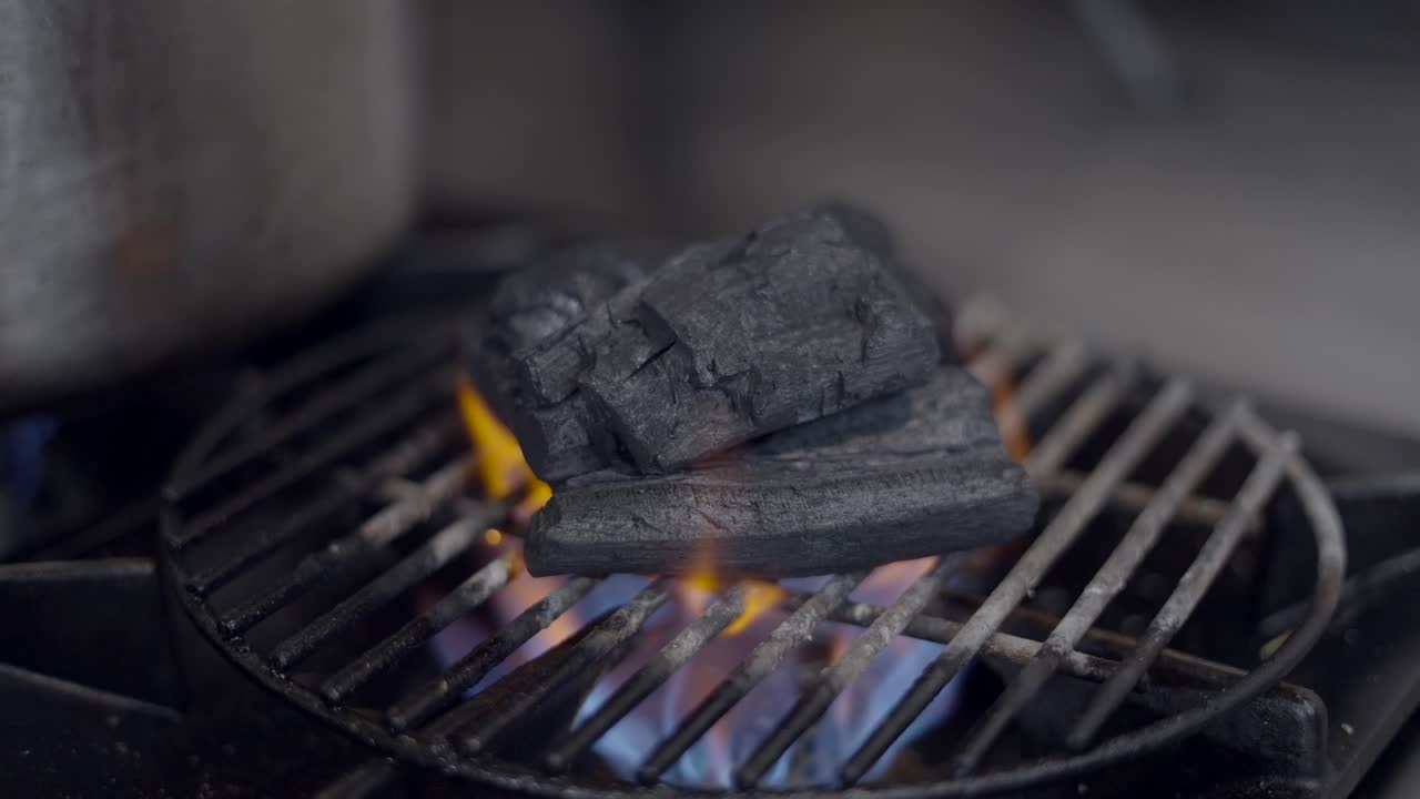 Charcoal Heating Up on a Gas Grill