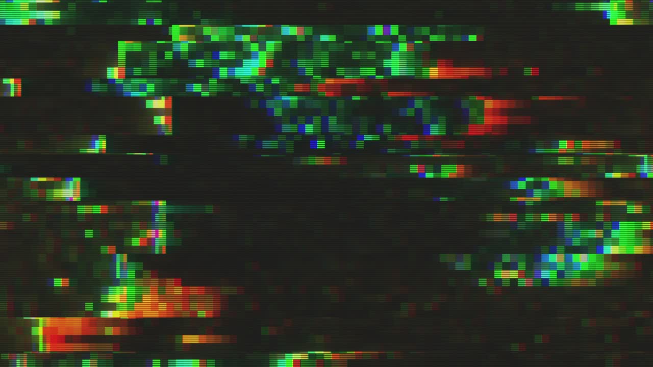 diseño único abstracto animación digital ruido de píxeles error de fallo daño de video