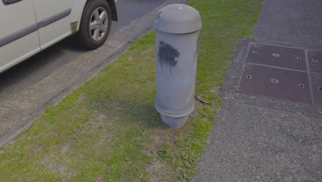 bollard and parked car at currumbin beach