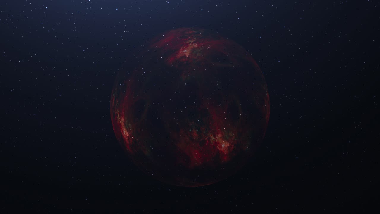 뜨거운 행성은 우주에서 움직입니다.