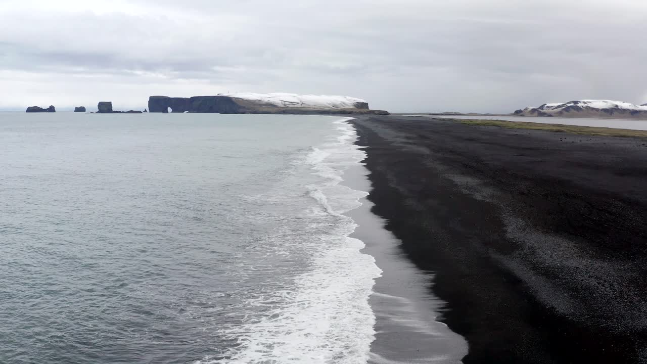 Iceland's Dramatic Black Sand Beach Coastline