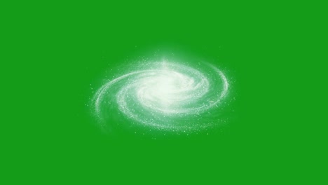 galaxy motion graphics with green screen background