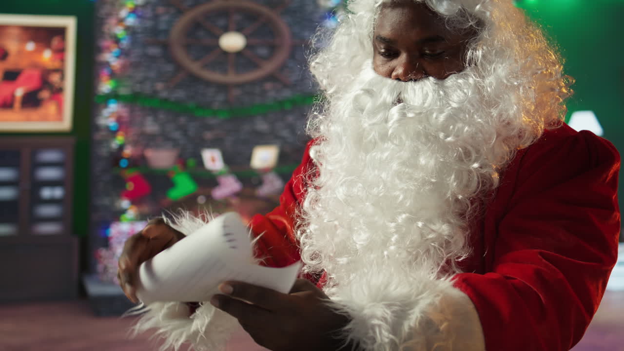 Santa Claus Checking His List