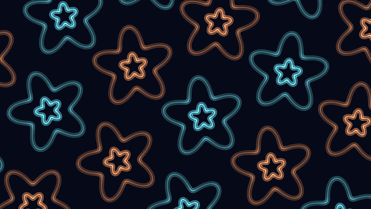 patrón de estrellas degradadas de colores con efecto neón 4