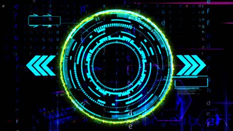 computadora cuántica verde energía poderosa tecnología futurista dimensión digital análisis de procesos holográficos para grandes datos y matriz abstracta alfabeto con fondo polígono