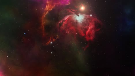 la belleza de la nebulosa roja en el universo es ilimitada