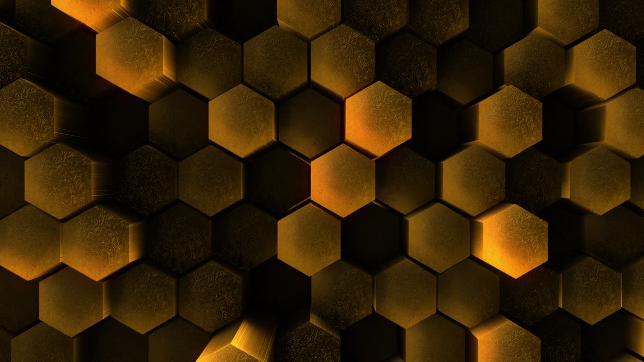 animación hexagonal abstracta patrón multicolor concepto suave de 4k