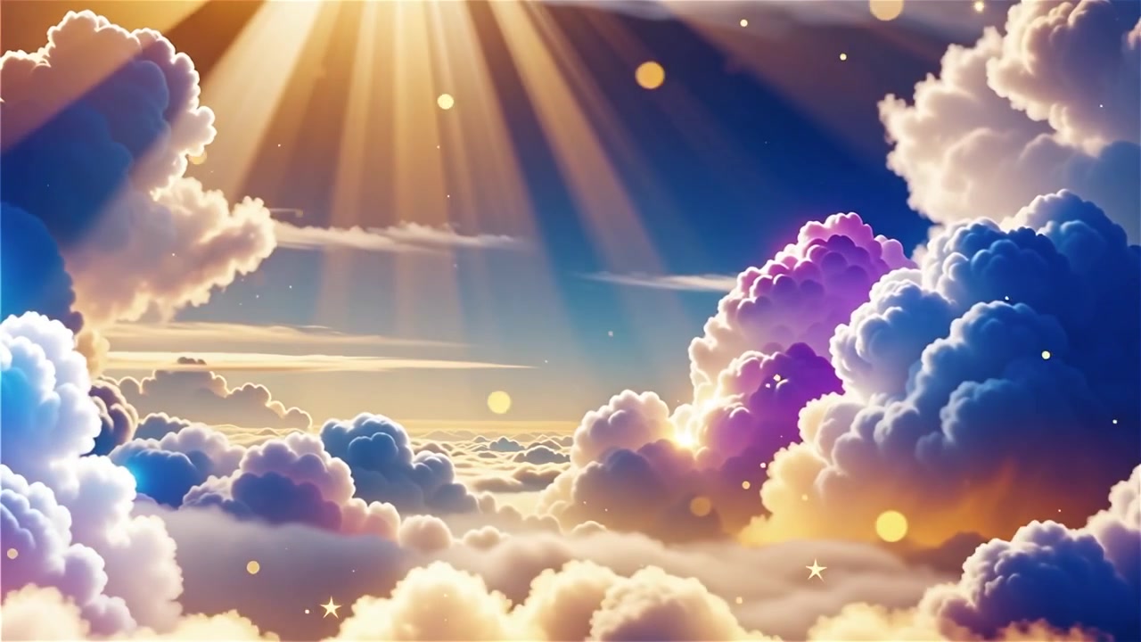 Christian Heavenly Light Worship Background