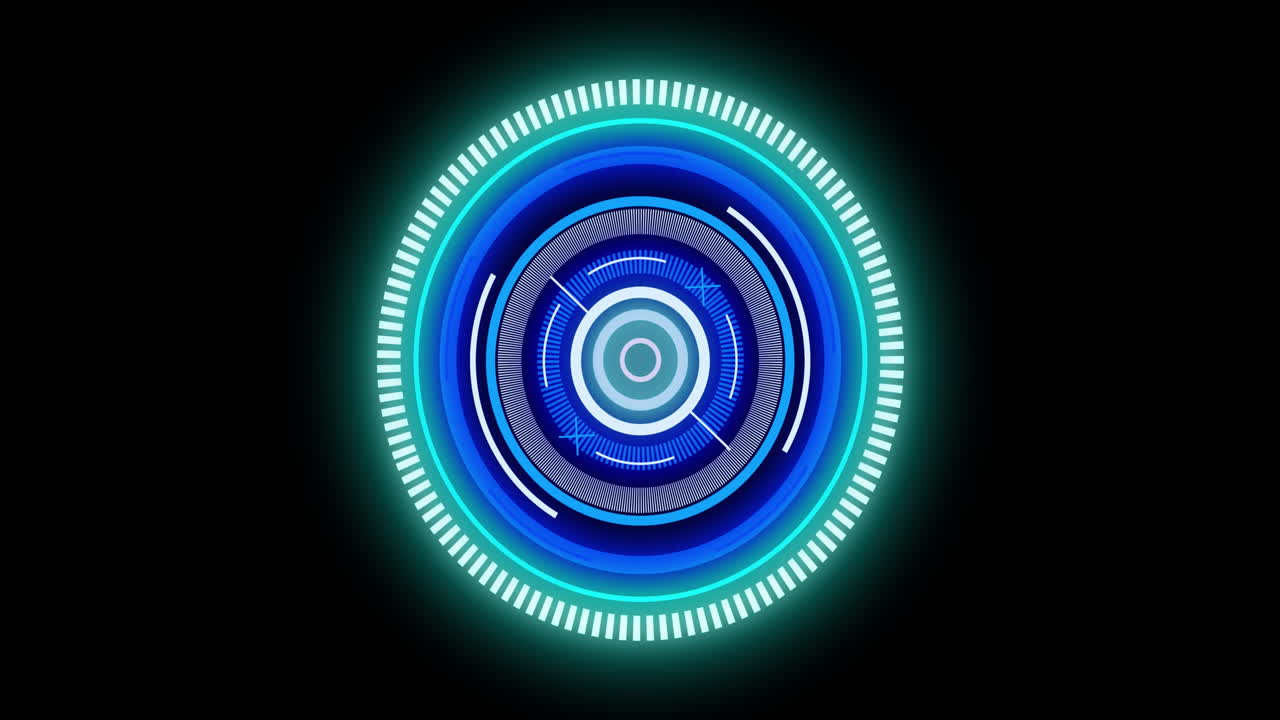 Animation of scope scanning on black background