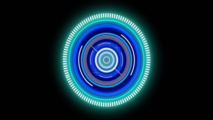 Animation of scope scanning on black background