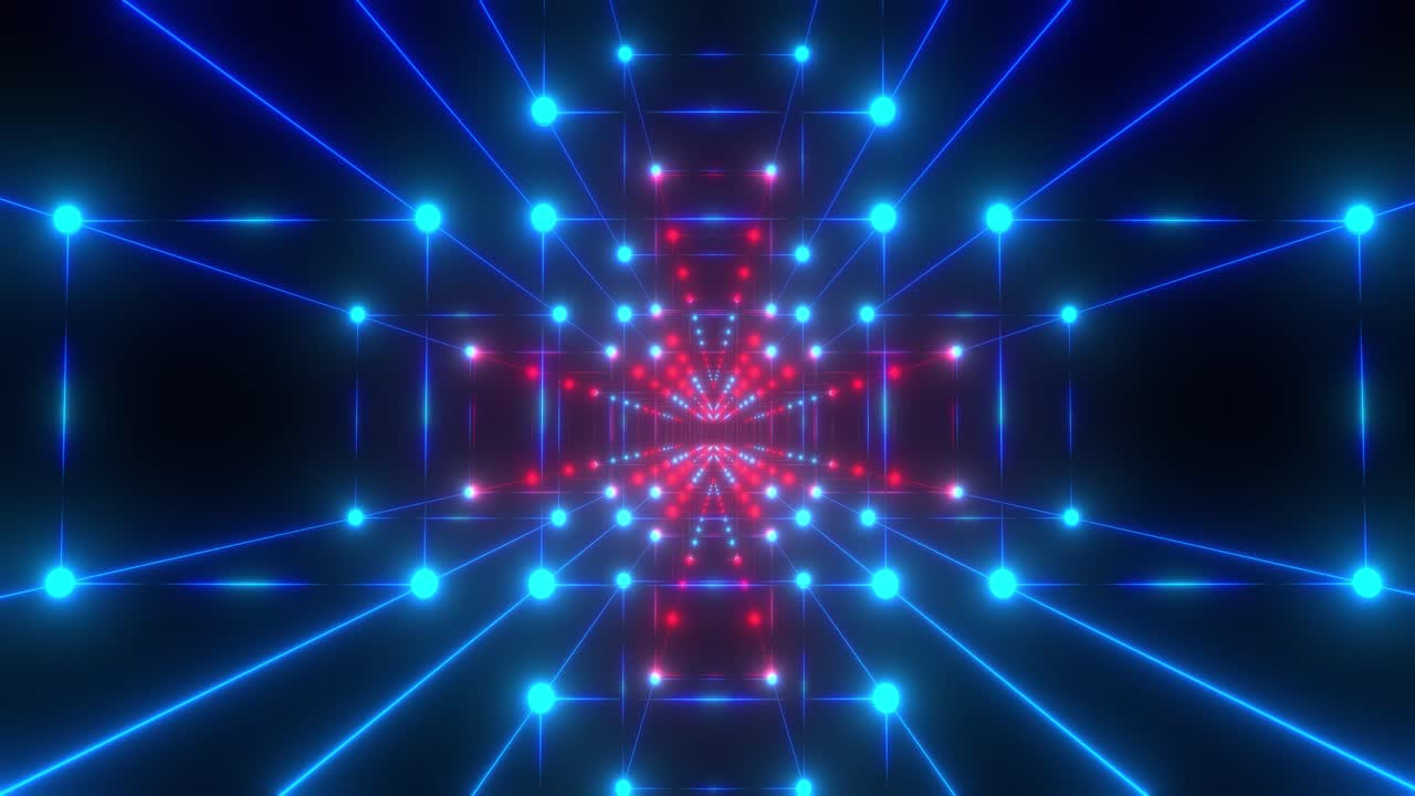 Neon Glowing Tunnel Visuals