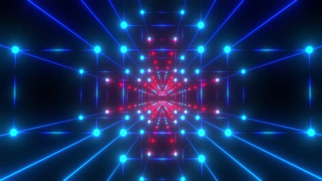 neon glowing tunnel visuals