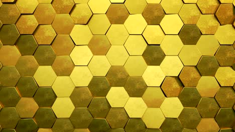 fondo hexagonal abstracto de oro