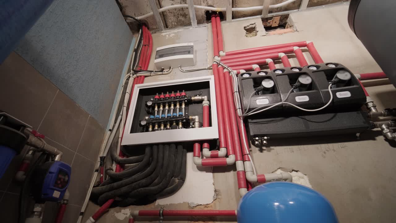 técnico de hvac instala sistemas de calefacción, ventilación y aire acondicionado