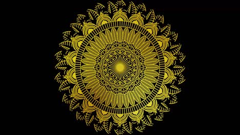 abstract ornamental digital hand drawn gold color mandala footage. floral vintage decorative elements' oriental islamic pattern