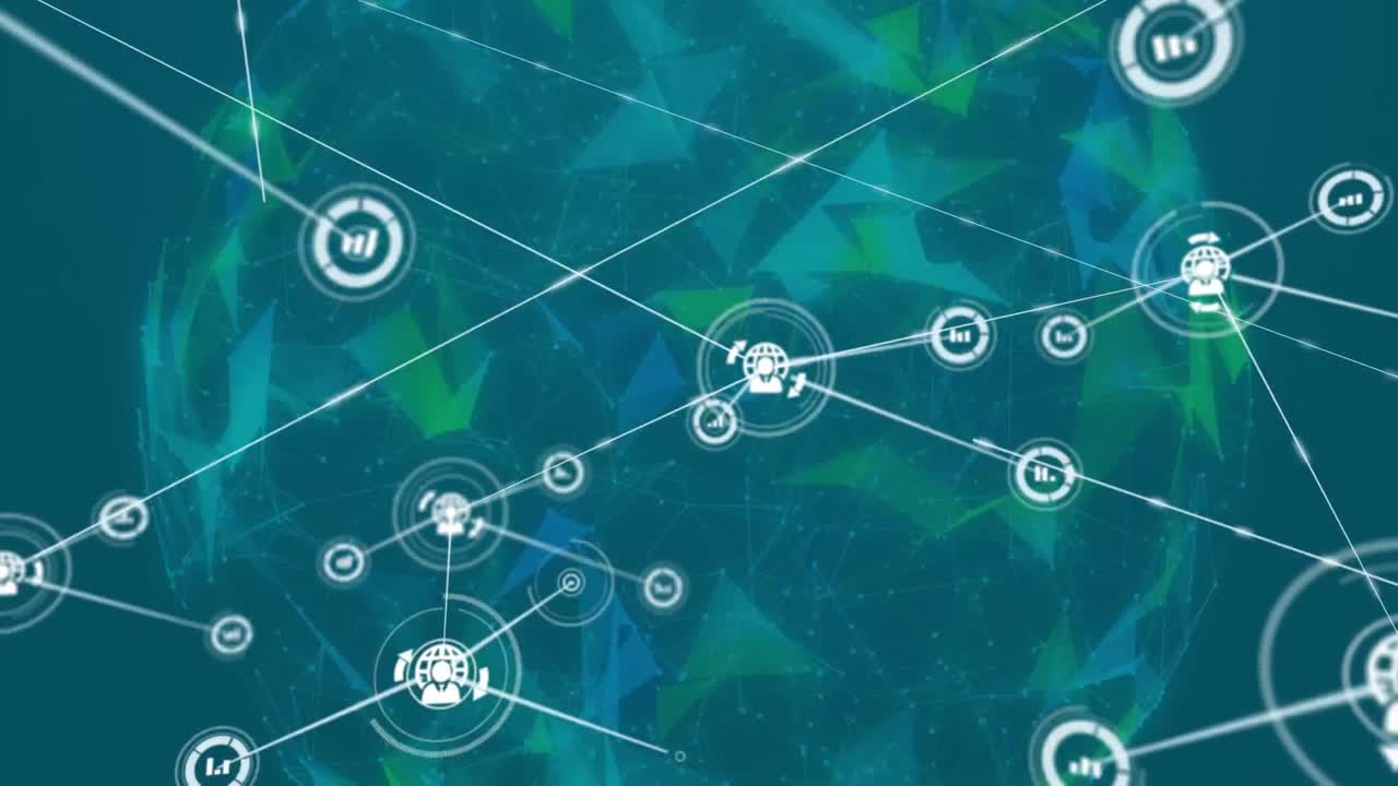 animación de la red de conexiones en todo el mundo