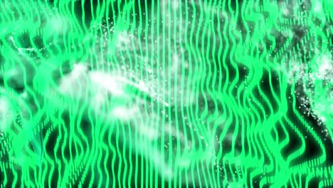 animación de formas y líneas verdes sobre fondo negro
